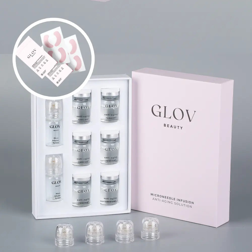 2 Glov Micro Infusion System + 6 Serums + 4 Needles + 16 Pairs Microneedle Eye Patches Glov Beauty