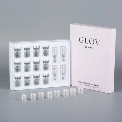 4 Glov Micro Infusion System Bundle + 12 Serums + 8 Needles + Glov Moisturizer Deep Hydration + 5 Glov Collagen Masks - Glov Beauty