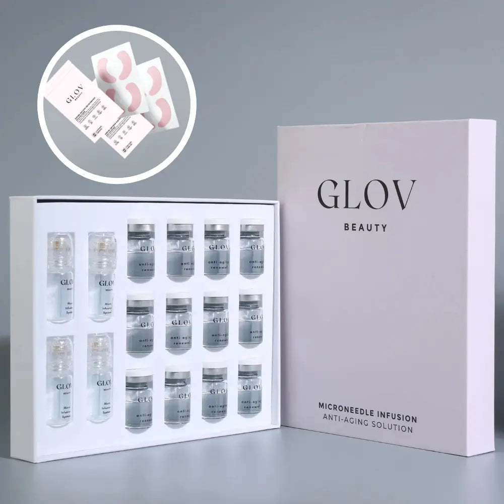 4 Glov Micro Infusion System + 12 Serums + 8 Pairs Microneedle Eye Patches Glov Beauty