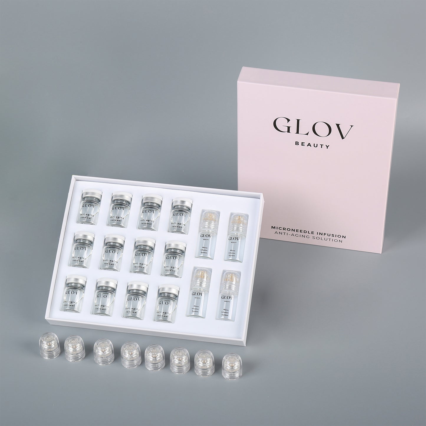 4 Glov Micro Infusion System Bundle + 12 Serums + 8 Needles + 24 Pairs Microneedle Eye Patches + Glov Moisturizer Deep Hydration - Glov Beauty