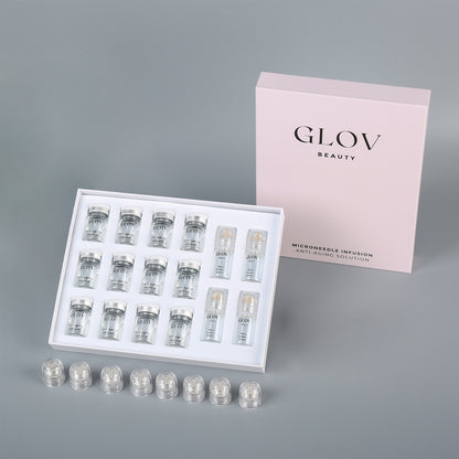 4 Glov Micro Infusion System Bundle + 12 Serums + 8 Needles + 24 Pairs Microneedle Eye Patches + Glov Moisturizer Deep Hydration - Glov Beauty