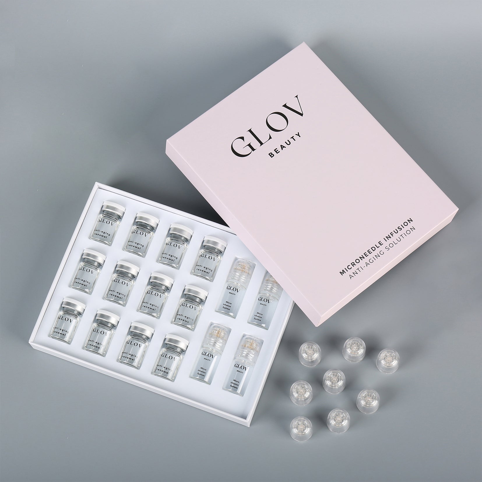 4 Glov Micro Infusion System Bundle + 12 Serums + 8 Needles + 24 Pairs Microneedle Eye Patches + Glov Moisturizer Deep Hydration - Glov Beauty