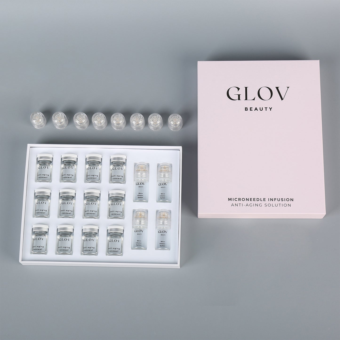 4 Glov Micro Infusion System Bundle + 12 Serums + 8 Needles + 24 Pairs Microneedle Eye Patches + Glov Moisturizer Deep Hydration - Glov Beauty