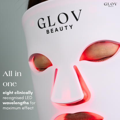 4 Glov Micro Infusion System + 12 Serums + 8 Needles + Glov LED Face Mask + Glov Moisturizer Deep Hydration - Glov Beauty