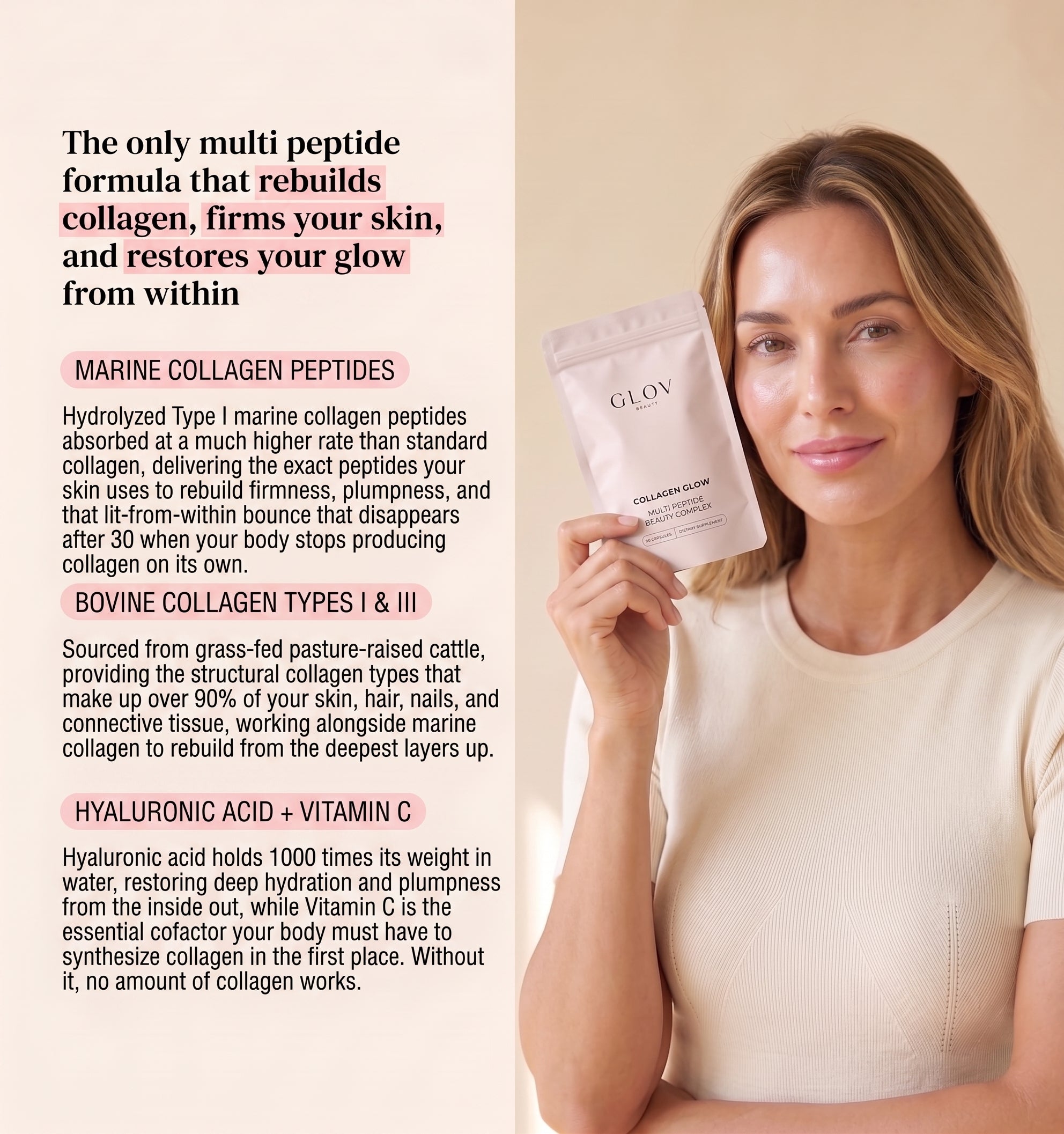 Collagen Glow - Multi Peptide Beauty Complex Capsules