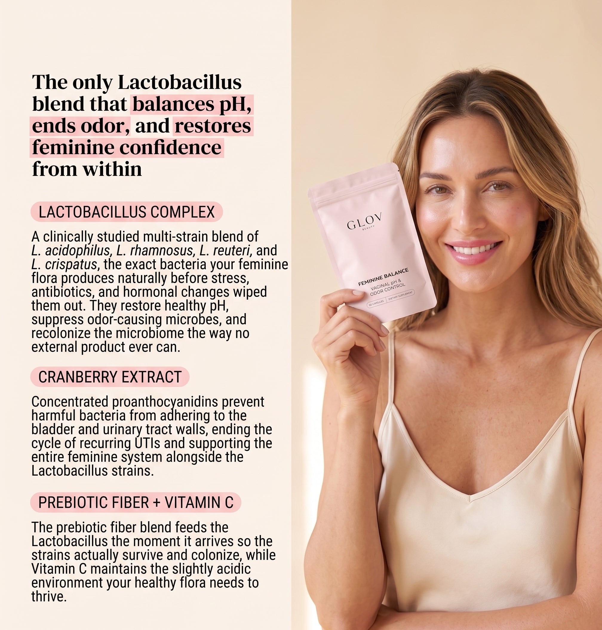 Feminine Balance - Vaginal pH & Odor Control Capsules
