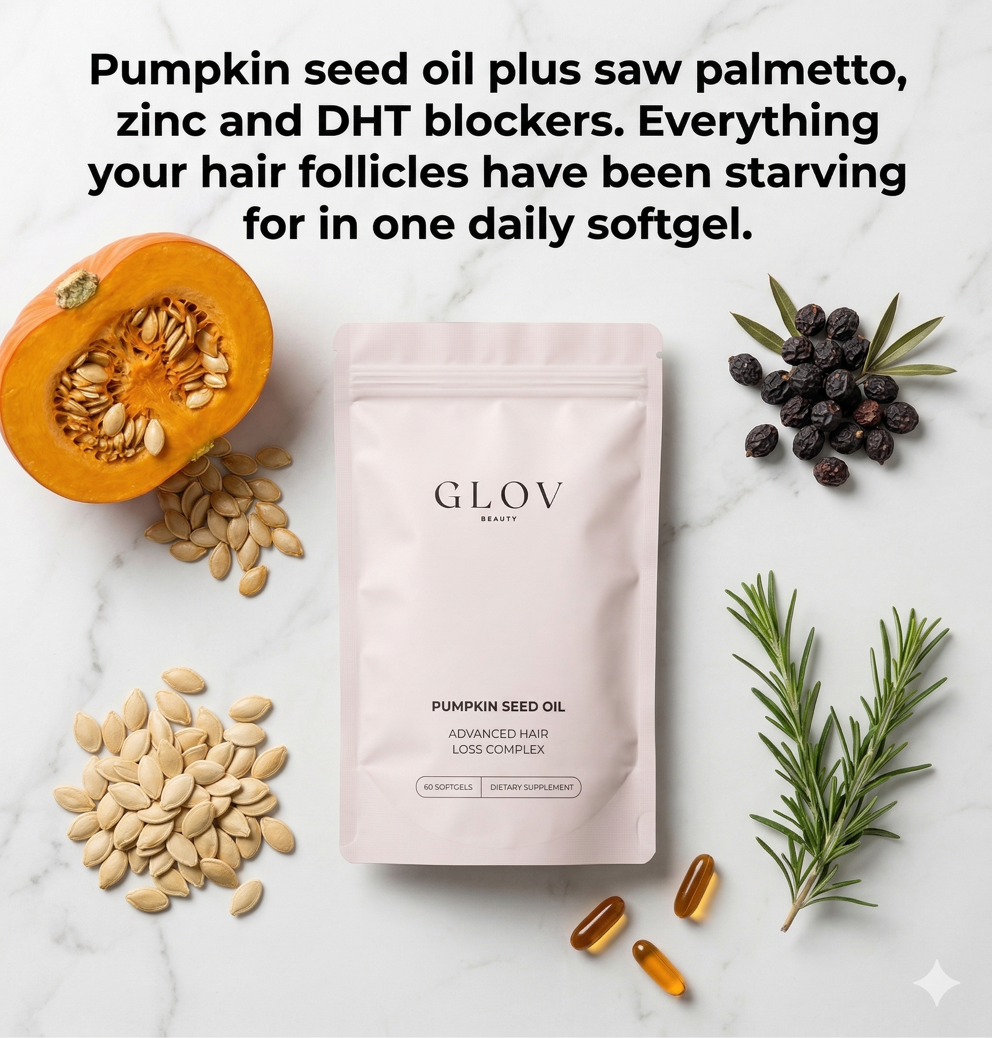Pumpkin Seed Oil - Advanced Hair Loss Complex Softgels