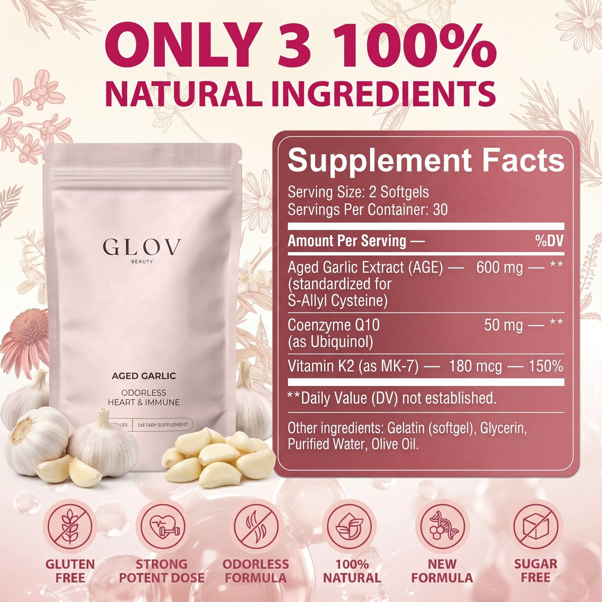 Aged Garlic Complex - Odorless Heart & Immune Softgels