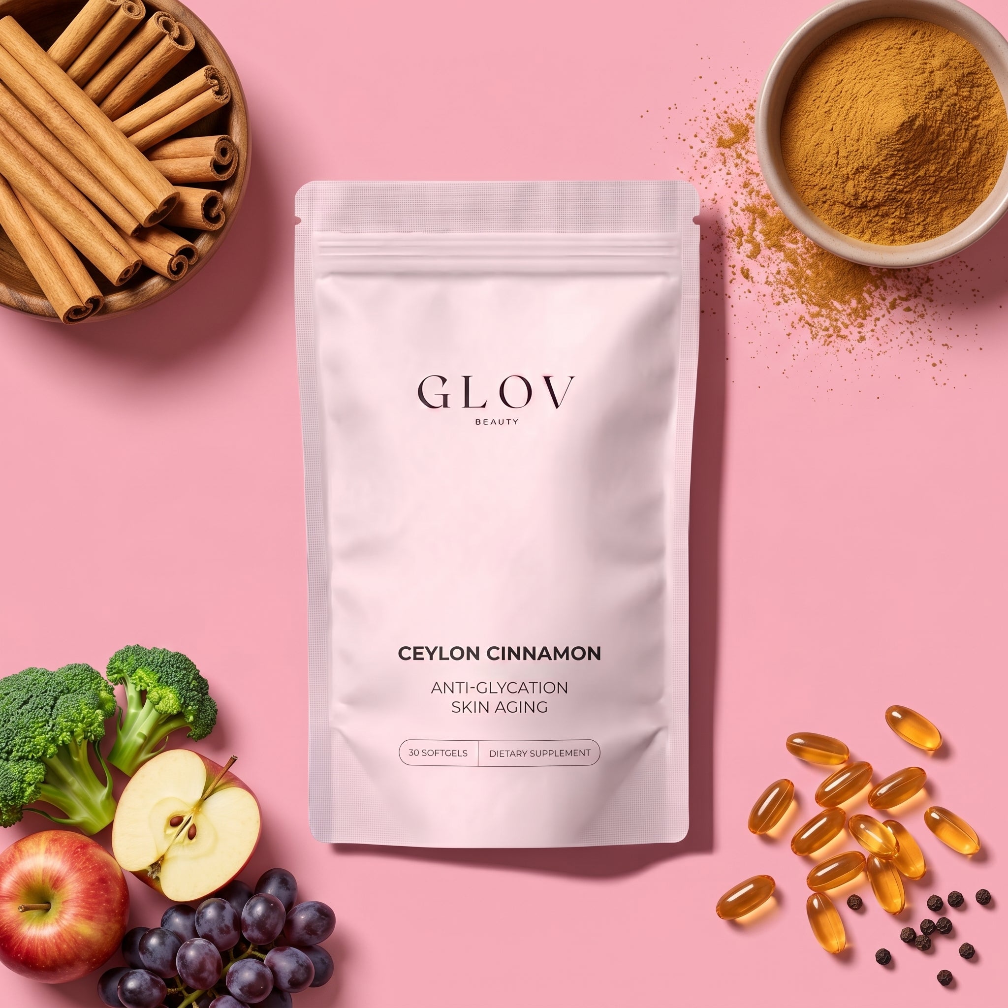 Ceylon Cinnamon - Anti-Glycation Skin Aging Softgels