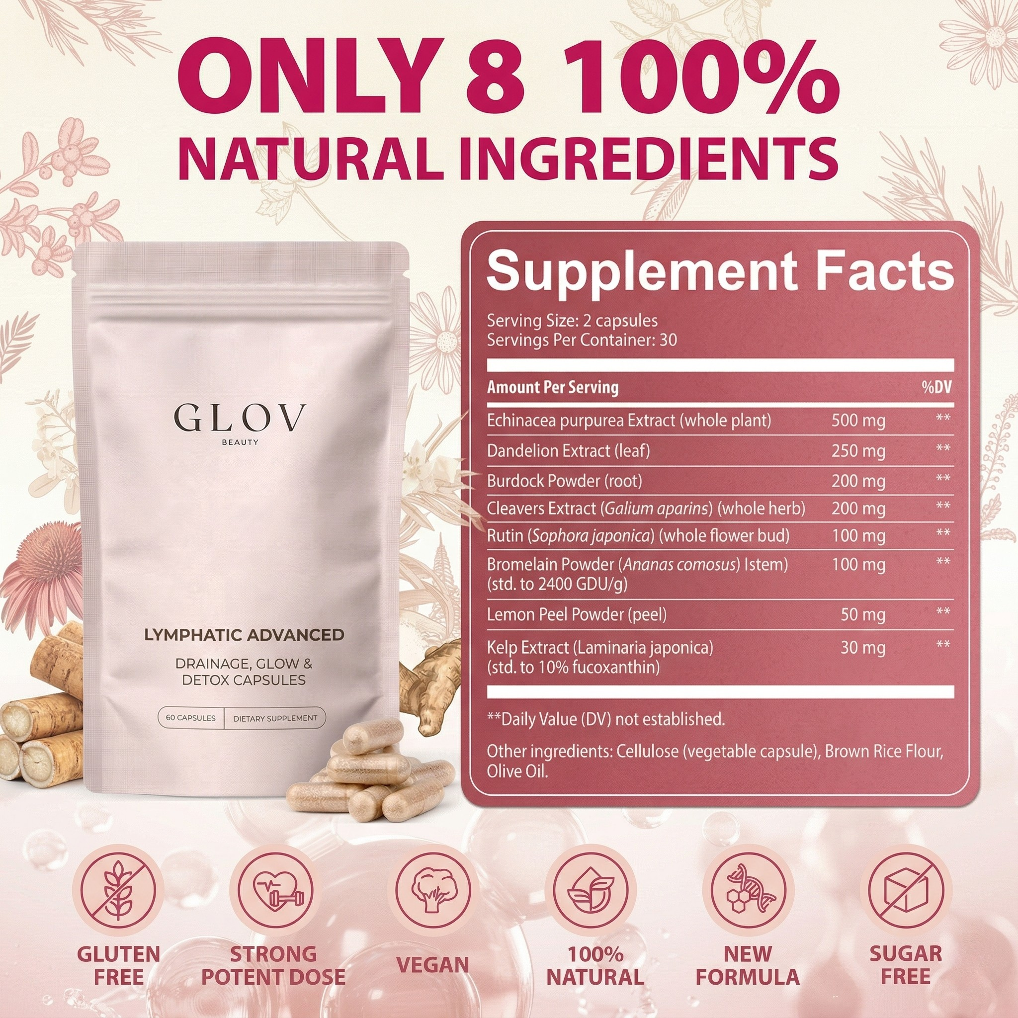Lymphatic Advanced - Drainage, Glow & Detox Capsules