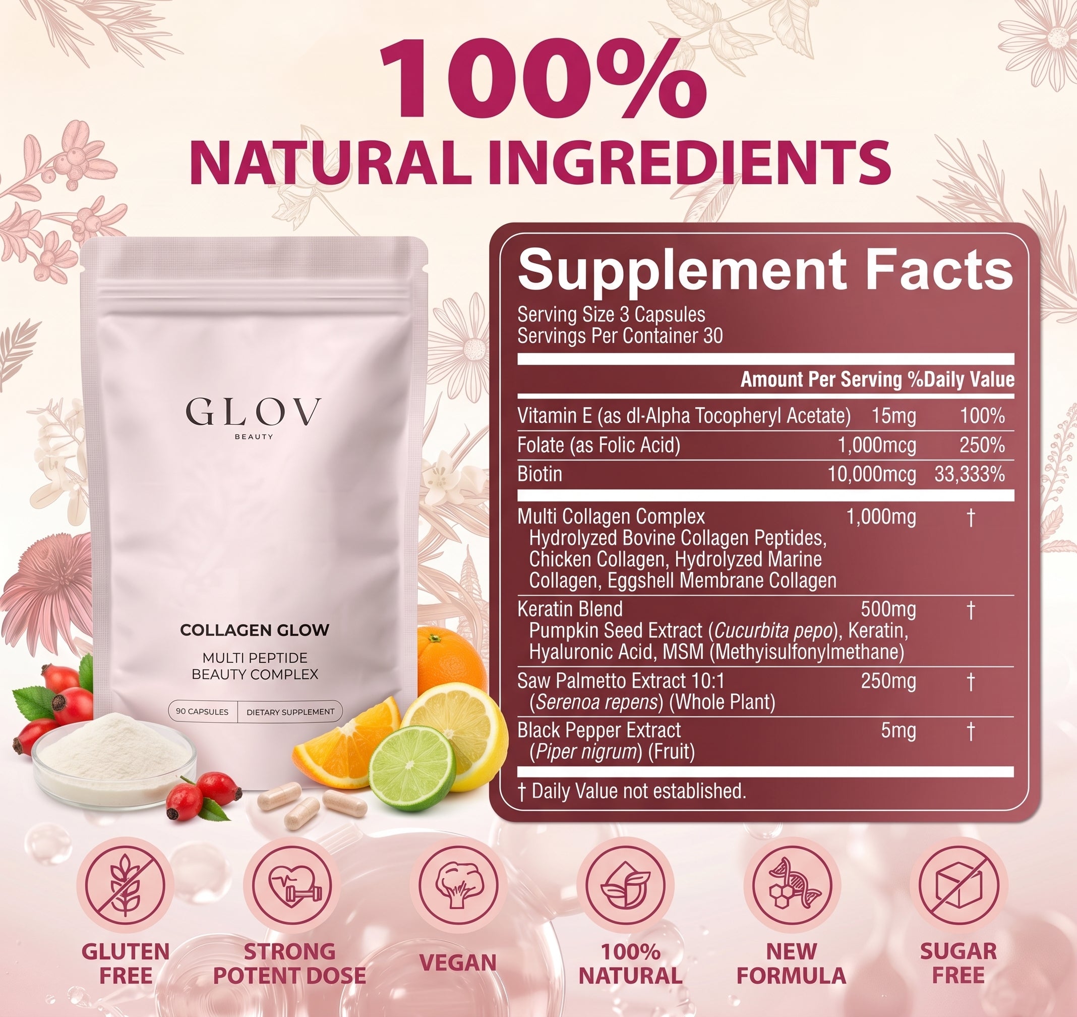 Collagen Glow - Multi Peptide Beauty Complex Capsules