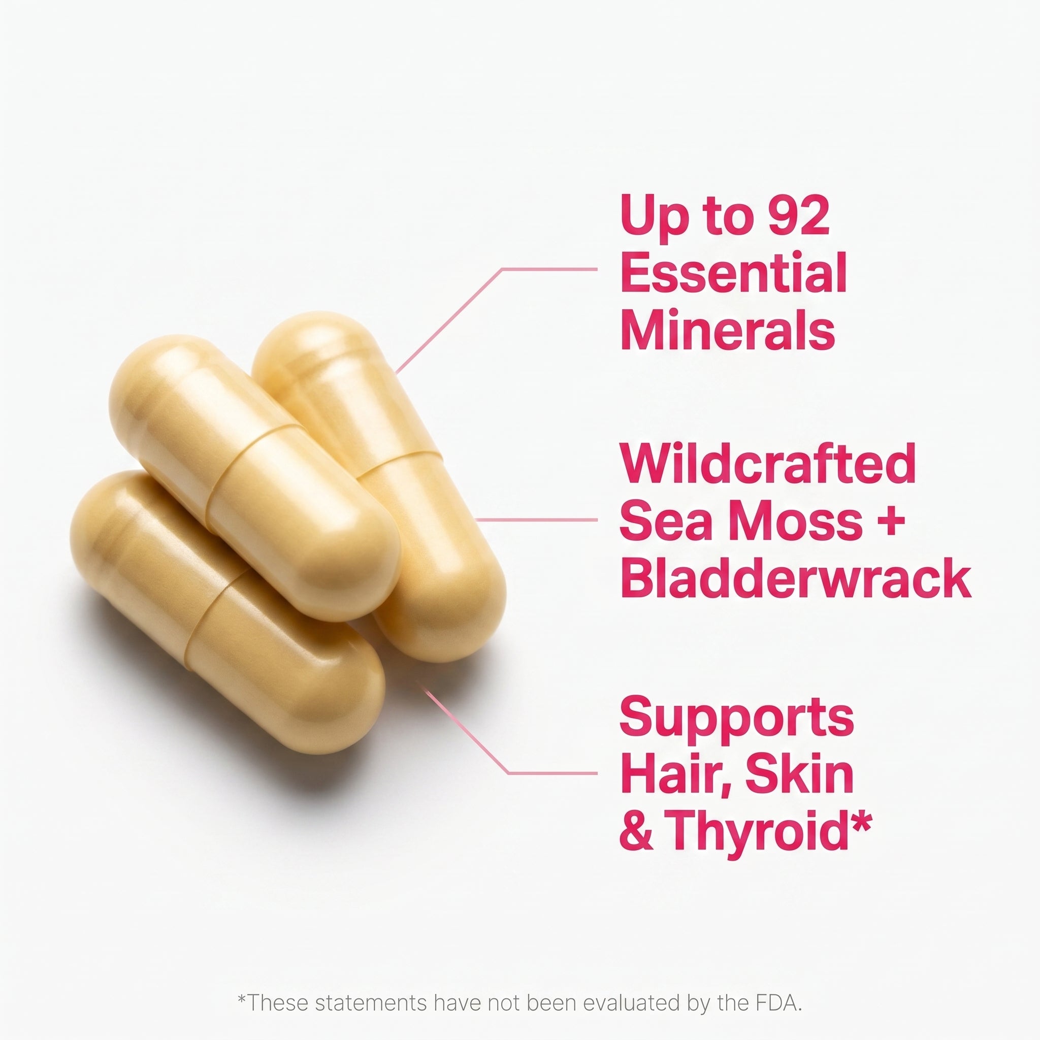 Sea Moss Glow - 92 Minerals Skin & Hair Capsules
