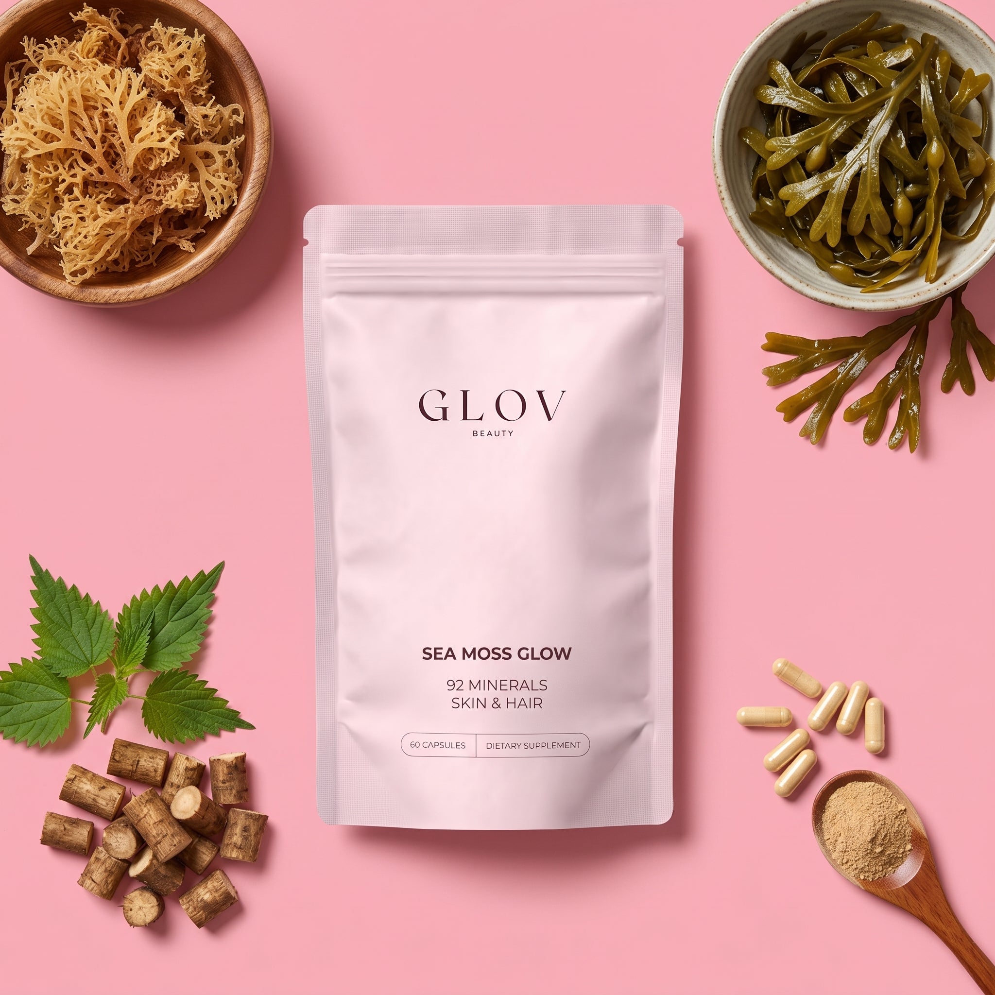 Sea Moss Glow - 92 Minerals Skin & Hair Capsules