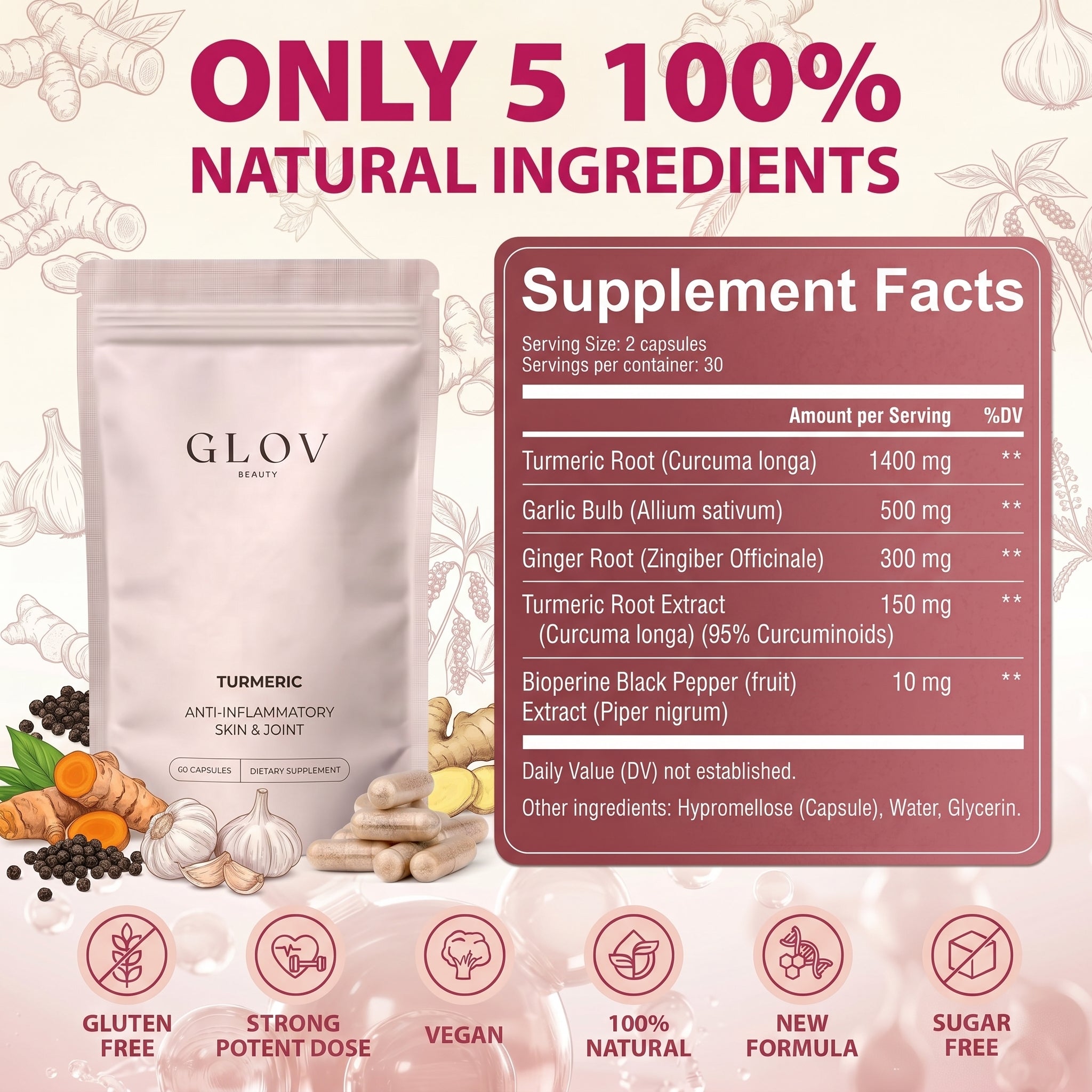 Turmeric Restore - Anti-Inflammatory Skin & Joint Capsules