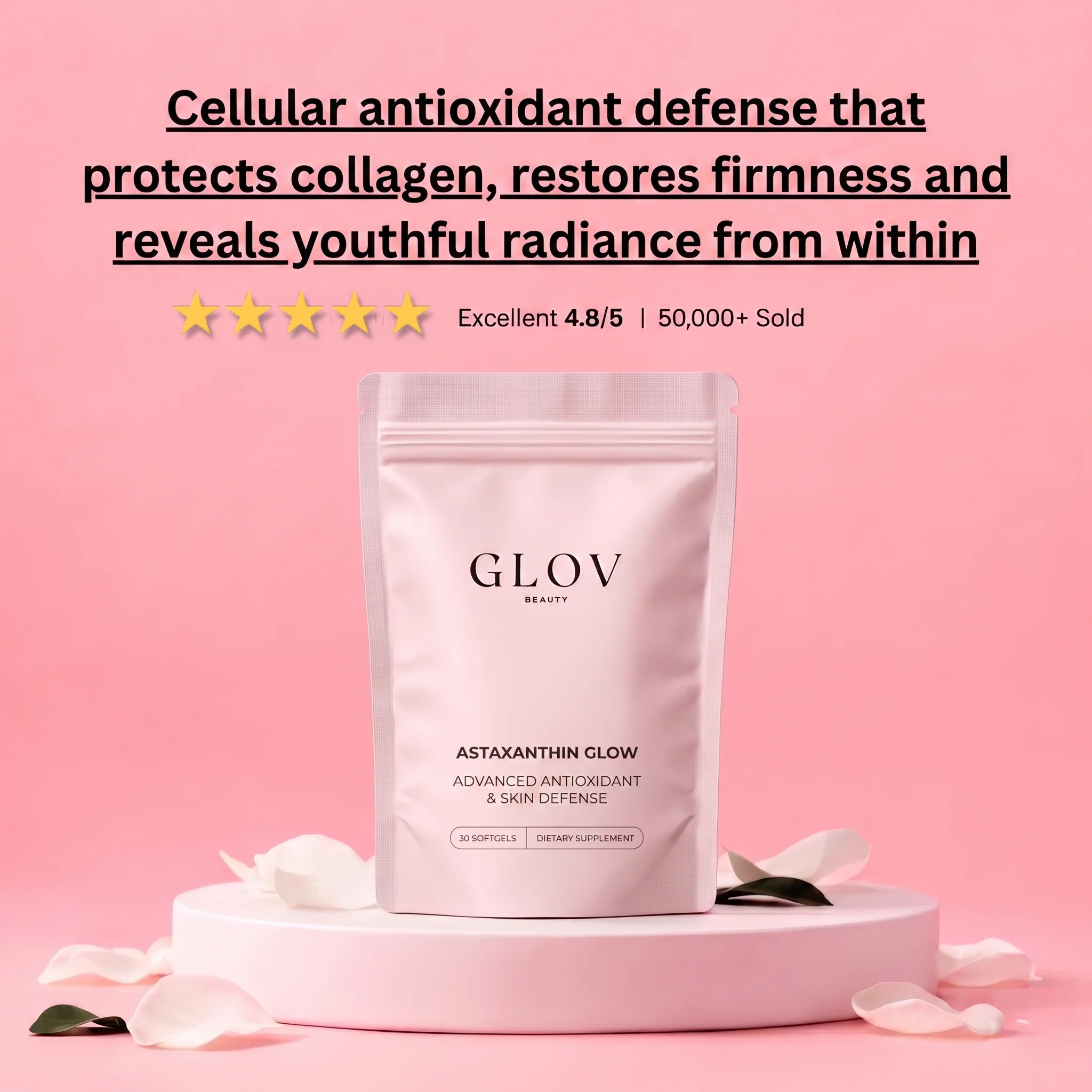 Astaxanthin Glow - Advanced Antioxidant & Skin Defense Softgels
