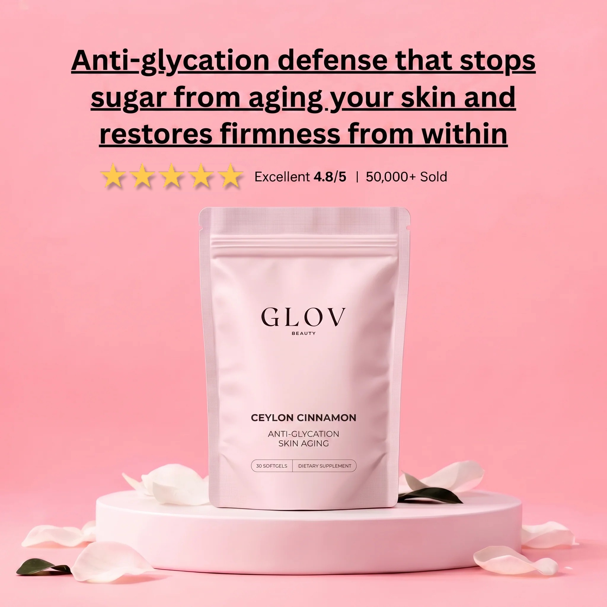 Ceylon Cinnamon - Anti-Glycation Skin Aging Softgels